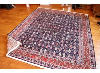 Beautiful Handmade Turkish Wool & Cotton Rug With Paisley Pattern Measures Approximately 96 W X 81 L