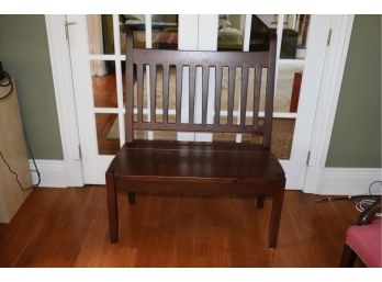 Wood Bench Seat With Room For Two, Great For Little Ones