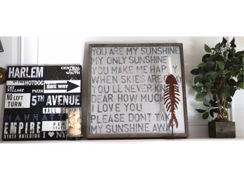 Fun Decorative Wall Signs Includes You Are My Sunshine Made From Reclaimed Wood By Kathy KUO Home