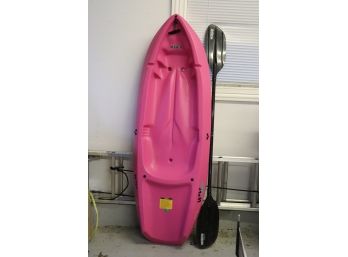 Pink Lifetime Wave Youth Kayak With Paddle 6 Foot