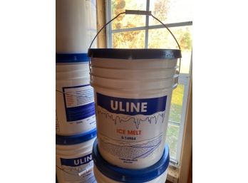 Lot Of Two 40 LB Bucket Of ULINE Ice Melt Great For Winter