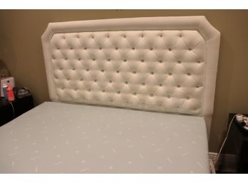 Custom Tufted King-Sized Headboard With Quality Temperpedic Mattress
