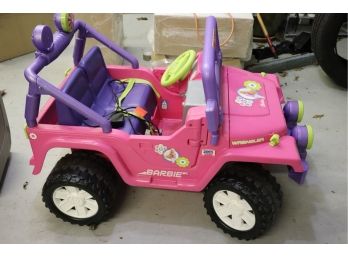 Barbie Fisher Price Power Wheels Jeep Wrangler With Rechargeable Battery