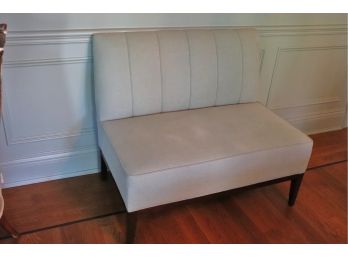 Quality Hickory Chair Co. Bistro Style Settee With Light Blue American Antique Finish