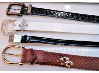 Assorted Ladies Leather Belts By Pat Areias, Ralph Lauren & Michael Kors