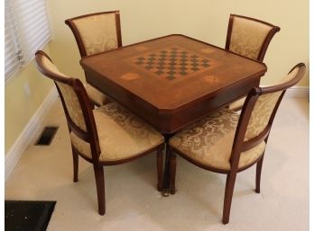 Unique Inlay Wood Game Table With Interchangeable Boards  Game Night!