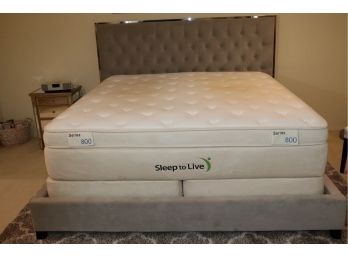 Hollywood Glam Style King Size Tufted Bed Frame With Mattress