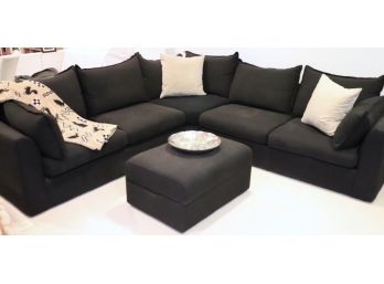 Modern Style 3 Piece Sectional With Full Size Sleeper Sofa