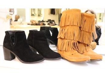 Pair Of Suede Boots, Size 8(US), Minnetonka & Urban Outfitters