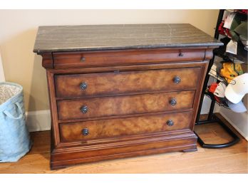 Ethan Allen Empire Style Marble Topped 4 Drawer Chest
