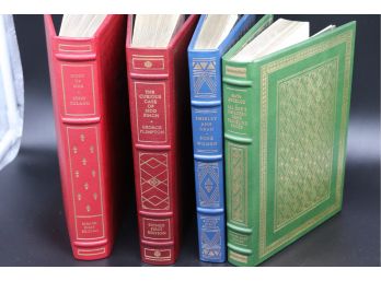 Signed First Edition Leather-bound Books By Maya Angelou, J. Toland, G Plimpton, And S Grau