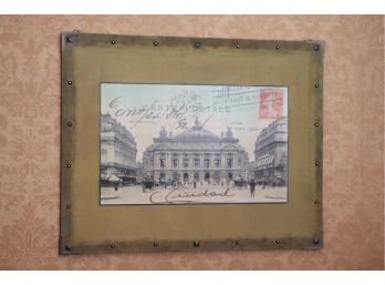 Vintage Paris Postcard Mesh Screen Artwork