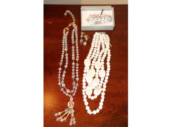Lot Of Multi-Faceted Glass Bead Costume Jewelry