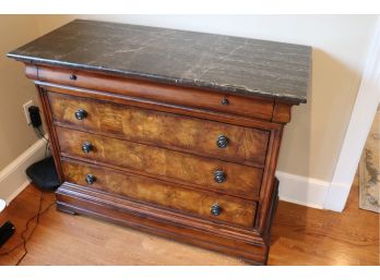 Ethan Allen Empire Style Marble Topped 4 Drawer Chest