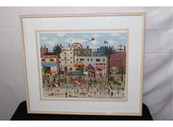 Venice Beach Vibes  The 80s Framed Print Signed Wooster Scott