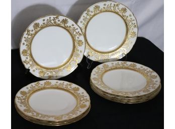 Antique Minton Gold Embossed English Porcelain For Gilman Collamore & Co