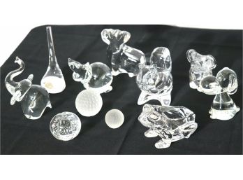 11 Assorted Crystal Figurines From Kosta Boda, United Feature Syndicate Inc & More!