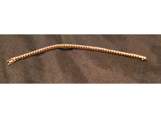 Vintage 18KT Gold Tennis Bracelet With Approx  54 Diamonds