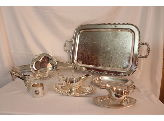 Assorted Vintage Silver Plated Serving Pieces