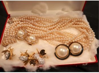 Vintage Assorted Faux Pearl Fine Costume Jewelry