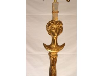Fabulous Bronze Gold Finish Floor Lamp In Giacometti Style
