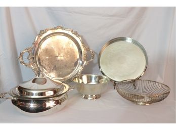 Assorted Vintage Silver Plated Serving Pieces
