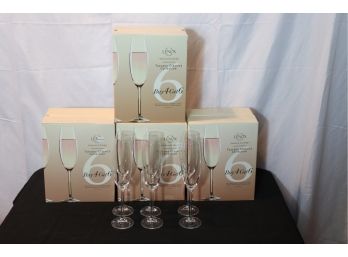 24 Lenox Champagne Flutes In Original Boxes