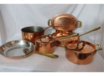 Vintage 8 Piece Cop*R*Chef Cookware Set By All Clad