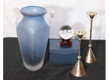 Modern Eclectic Inspired Decorative Accessories  Hand Blown Vase & More
