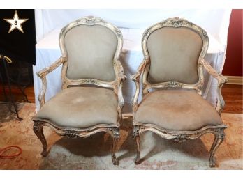 Pair Of Quality Reproduction Country French Chairs