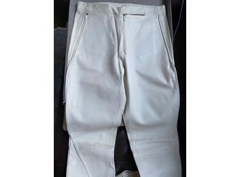 Women's Ruffo Research Cream Leather Pants, With Tags, Size 30