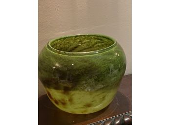 Large Handblown Ekenas Glassware Bowl From Sweden