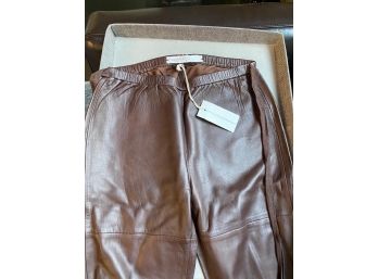 Brown Leather Pants/women, Like Butter Soft. Size Medium By Humanoid