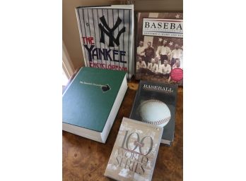 5 Baseball Books Incl: Yankee Encyclopedia, Baseball Encyclopedia, MajorLeague Baseball And More!