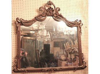 Lovely Swag And Drapery Style Gold Framed Mirror
