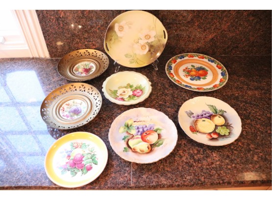 Assorted Vintage Hand Painted Decorative Wall Hanging Plates