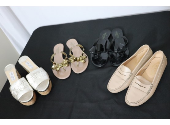 Spring-Summer Essentials - Tods Loafers, Jimmy Choo Platform Wedge, Valentino Sandals. 'Can Ship'