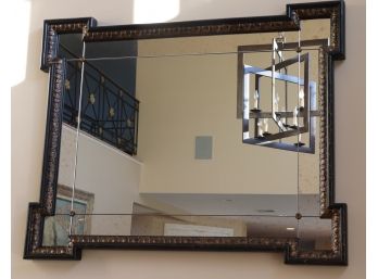 Fabulous 9 Panel Ethan Allen Wall Mirror With Carved & Distressed Gilded Frame
