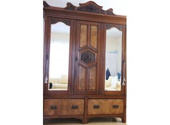 NEW PRICE! Vintage Intricately Carved Large Traditional Style Wardrobe, Storage Cabinet