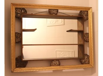 Vintage Gilded Mirrored Back Shelved Shadow Box