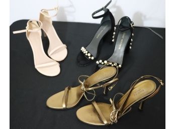 Assortment Of Evening Strappy Heels By Gucci & Stuart Weitzman. 'Can Ship'