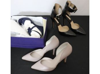 Lot Of Dressy Suede & Leather High Heel Shoes By M Kors Collection, Stuart Weitzman & J M. Cazabat. 'can Ship'