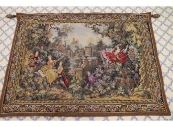 .Vintage Fragonards Jeux Gallant-Inspired Wall Tapestry