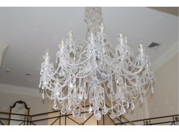 PRICE LOWER Gorgeously Classic Schonbek Style Clear Heritage Crystal Chandelier With Polished Silver Finish