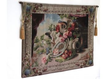 Vintage French Style Wall Hanging Mandolin Tapestry