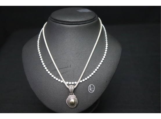 STERLING ROPE CHAIN 14' WITH JAI STERLING ENHANCER & ITALIAN MILOR SILVER CHAIN IS 14' LONG, CAN SHIP