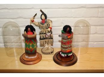 HANDCRAFTED SOUVENIR DOLLS INCLUDES A PIECE FROM THE EARTH MOTHER COLLECTION BY BARBRIE CHAVEZ  10 TALL INCLU