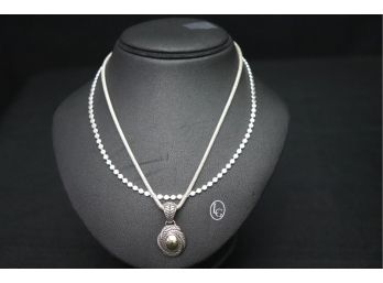 STERLING ROPE CHAIN 14' WITH JAI STERLING ENHANCER & ITALIAN MILOR SILVER CHAIN IS 14' LONG, CAN SHIP