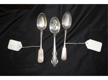 TOWLE EL GRANDEE STERLING SPOON WITH 2 VINTAGE Russian/Lithuanian Spoons  Marked 84. (87.5  Silver)