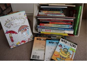 ASSORTED KIDS BOOKS INCLUDES ELOISE, AMELIA BEDELIA, MAD LIBS, & THE ENGLISH ROSES BY MADONNA